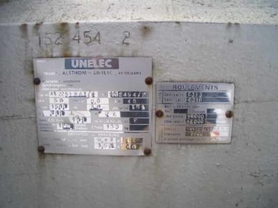 Motor-Generator Unelec Syncrogenerator