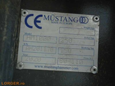 Ciocan hidraulic nou Mustang HM1000