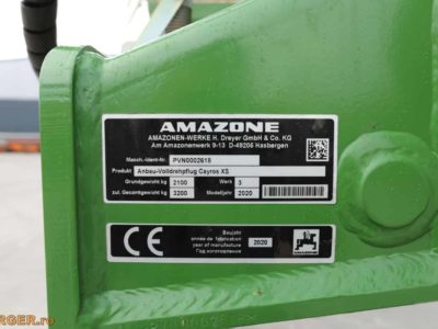 Plug nou reversibil Amazone Cayros XS