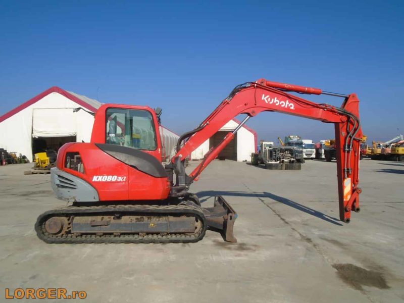 Excavator pe senile de cauciuc Kubota KX080-3