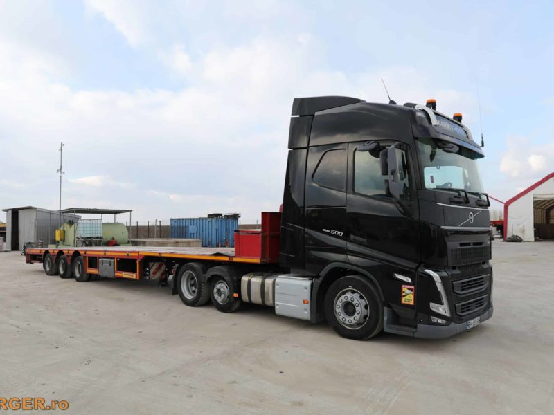 Cap tractor Volvo FH500 cu semiremorca platforma