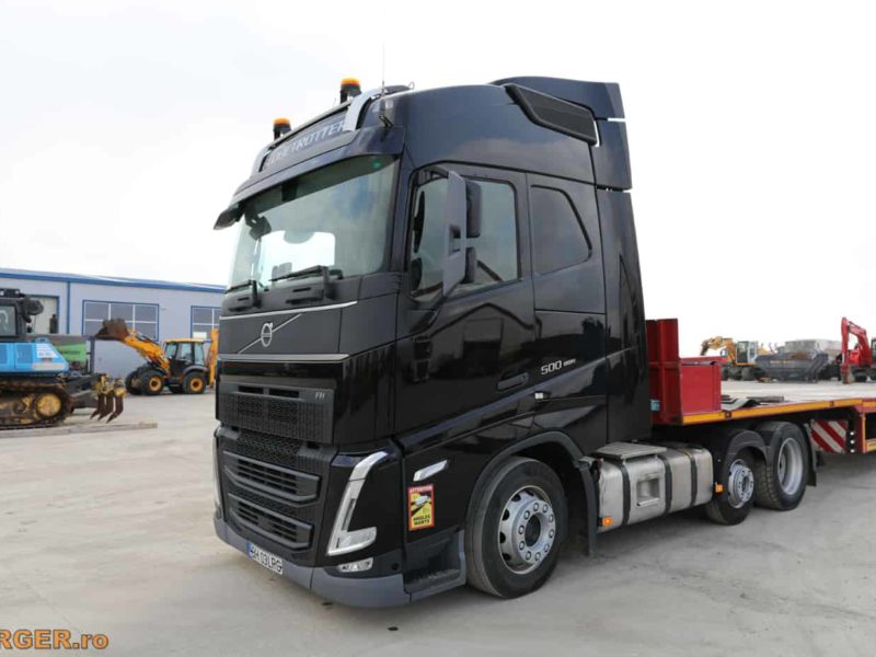 Cap tractor Volvo FH500 cu semiremorca platforma